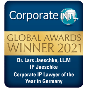 2020 Corporate INTL - Global Awards Winner - Rechtsanwalt Dr. Lars Jaeschke, LL.M.